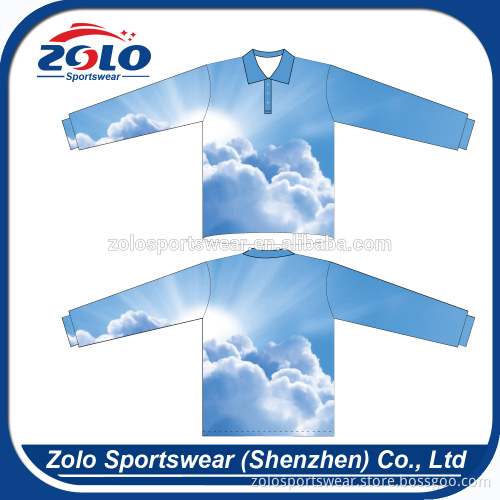 Most Popular Fully Dye Sublimated Polyester Long Sleeve Quick Dry Fishing Shirts